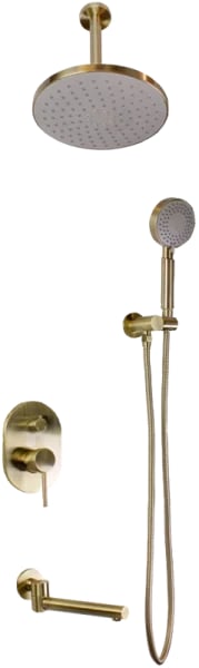 Душевой комплект Bronze de Luxe Scandi 14582/1BR, С ВНУТРЕННЕЙ ЧАСТЬЮ, бронзовый