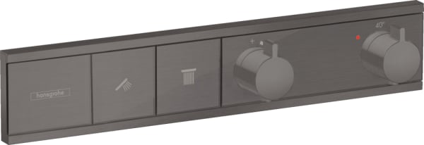 Термостатический смеситель встраиваемый Hansgrohe RainSelect 15380340, для душа, шлифованный черный 