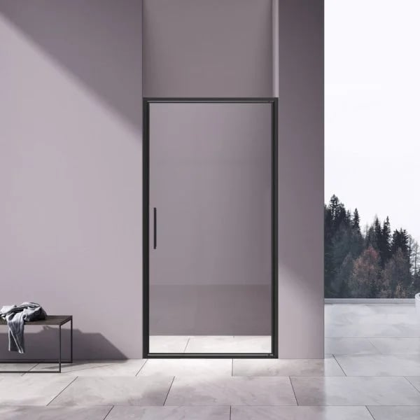 Душевая дверь Vincea Slim 8mm VDP-4SL100CLB, черный, стекло прозрачное
