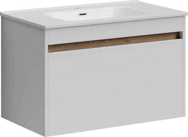 Тумба под раковину Sancos Smart 80 подвесная белый, SM80W