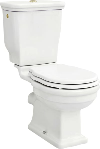 Унитаз-компакт напольный ArtCeram Hermitage WC сиденье HEA005 с микролифтом, петли бронза