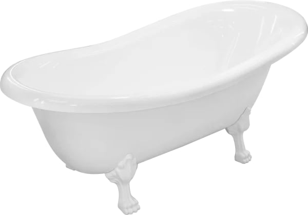 Ванна из искусственного камня Эстет Марсель 160x80 см, отдельностоящая, белая, овальная, с декоратив