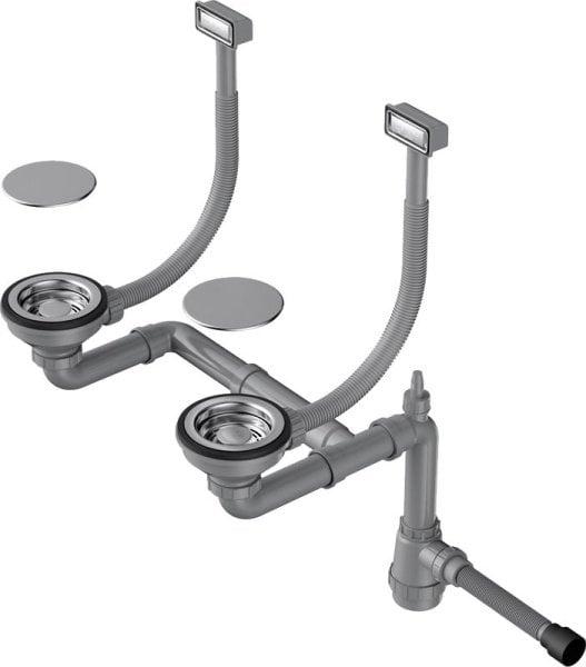Сифон для мойки Omoikiri WK-2C-IN нержавеющая сталь