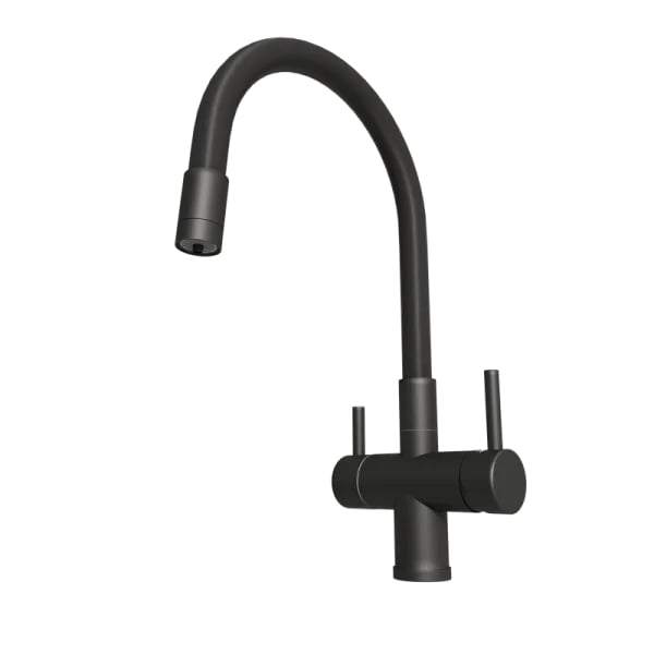Смеситель для кухни Emar Steel ЕС - 3015 black