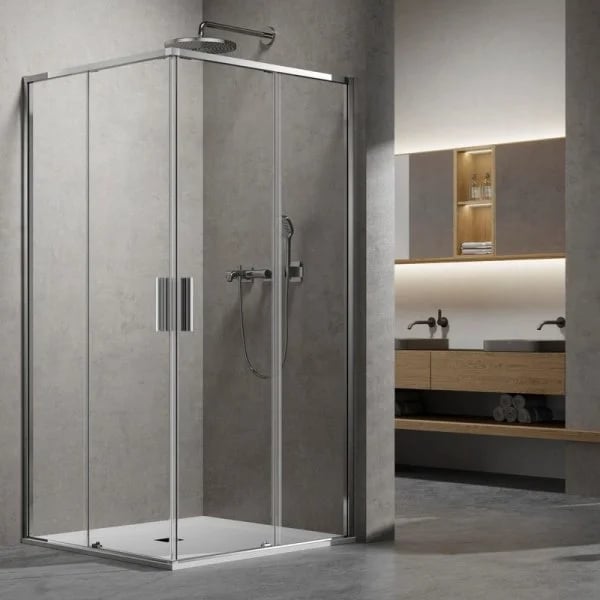Душевой уголок Vincea Slim VSS-6SL8010CL 100х80 см, профиль глянцевый хром, стекло прозрачное