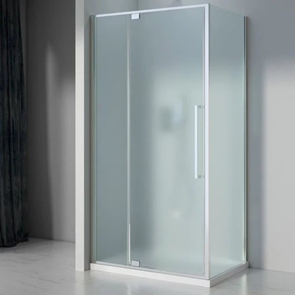 Душевой уголок Black&White Stellar Wind S818 CF 100х80, профиль хром, стекло матовое