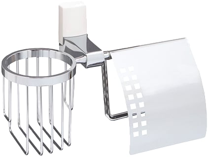 Держатель туалетной бумаги Wasserkraft Leine White K-5059White с держателем освежителя воздуха