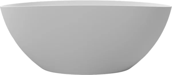 Ванна из искусственного камня WHITECROSS Onyx A 160x75 см, отдельностоящая, матовая белая, овальная,