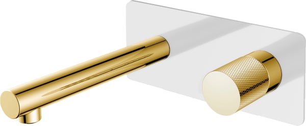 Смеситель для раковины Boheme Stick 125-WG.2 С ВНУТРЕННЕЙ ЧАСТЬЮ, white, touch gold