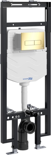 Система инсталляции для унитазов Wasserkraft Dinkel 58TLT.010.ME.PG03, с кнопкой смыва золото