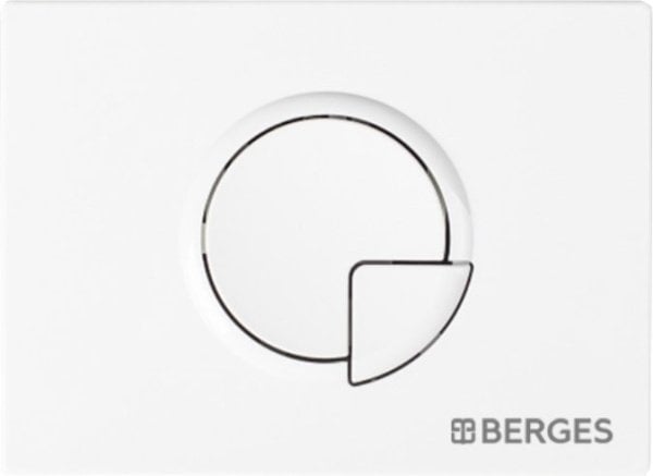 Кнопка смыва Berges Novum R4 белый, матовый