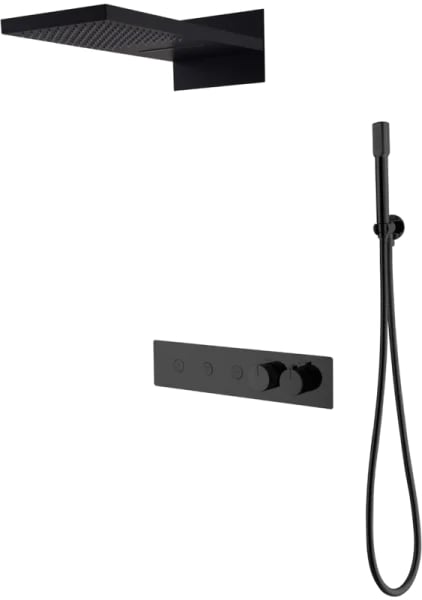 Душевой комплект Boheme Fusion 131-B, С ВНУТРЕННЕЙ ЧАСТЬЮ Black