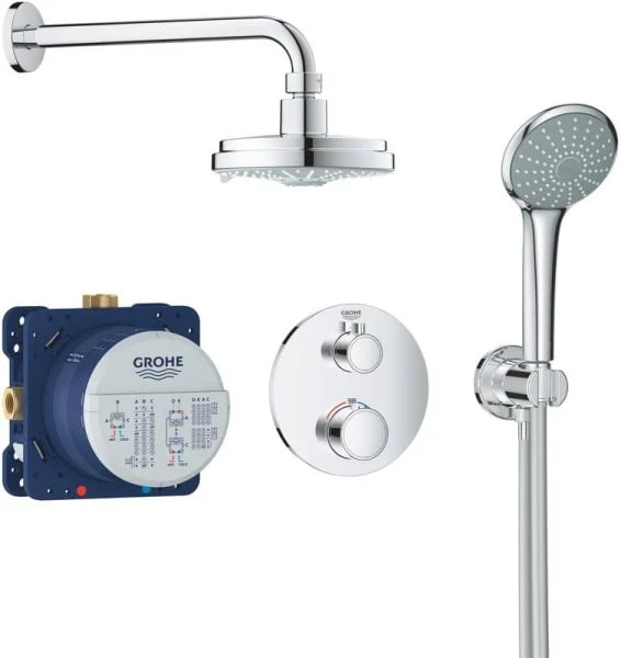 Душевой комплект Grohe Grohtherm 34735000, С ВНУТРЕННЕЙ ЧАСТЬЮ, с термостатом
