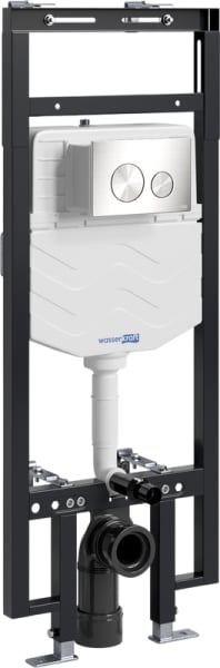 Система инсталляции для унитазов Wasserkraft Dinkel 58TLT.010.ME.BN02, с кнопкой смыва никель