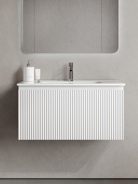 Тумба под раковину Sancos Snob R 1.0 80 подвесная Bianco (белый), SNR1.080W