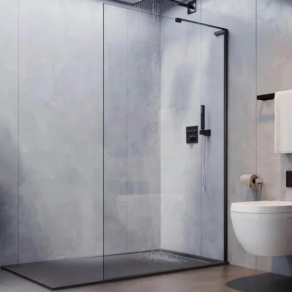 Душевая перегородка Veconi Korato KR77B-80-01-C8 80 см, профиль матовый черный