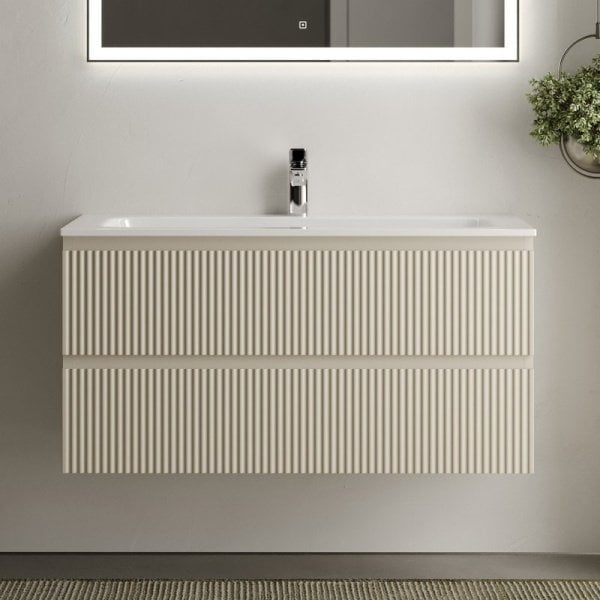 Тумба с раковиной Sancos Snob R 100 см, beige soft