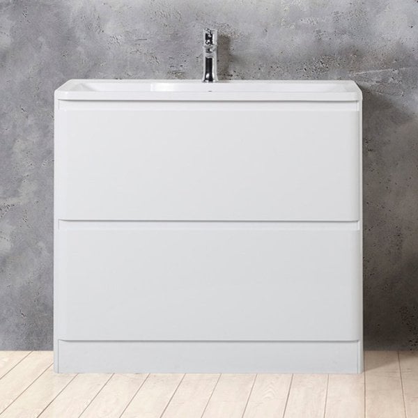 Тумба под раковину без столешницы BelBagno Albano 100 напольная, bianco lucido