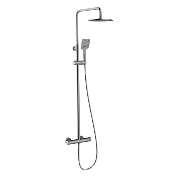 Душевая стойка Clever Up! Urban 61958, с термостатом, оружейная сталь