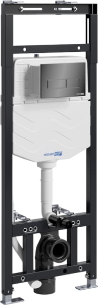 Система инсталляции для унитазов Wasserkraft Alme 15TLT.010.ME.PB03, с кнопкой смыва черной