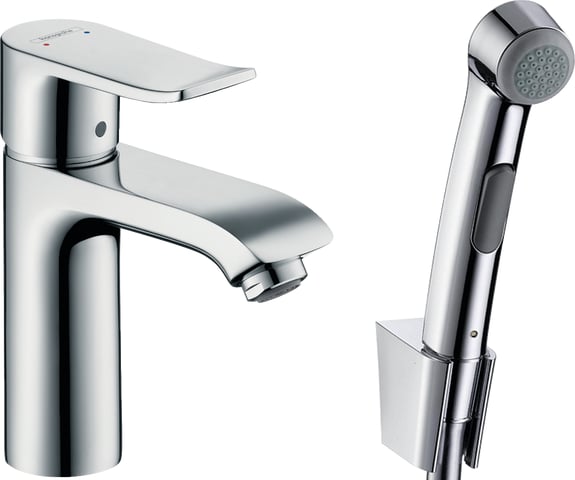 Смеситель для раковины Hansgrohe Metris 31285000 для раковины с гигиеническим душем