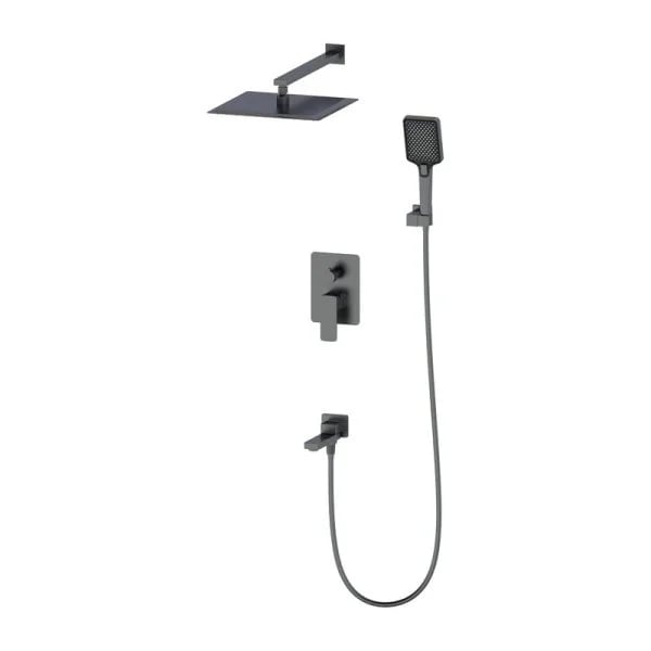 Душевой комплект Oliveeka D OL-939003-BGM С ВНУТРЕННЕЙ ЧАСТЬЮ, матовый оружейный металл