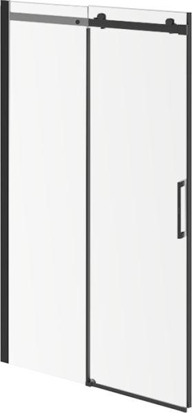 Душевая дверь в нишу KERAMA MARAZZI Cristallo CT.120.SD.BLK.M 120 см, профиль черный матовый, стекло