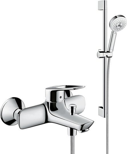 Смеситель для ванны с душем Hansgrohe Novus Loop 71340000, + Душевой гарнитур Hansgrohe Crometta 100