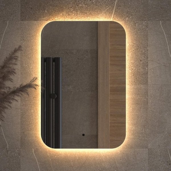 Зеркало Defesto Opti DF 2812R 40х60 с LED-подсветкой, 3000К, инфракрасный выключатель
