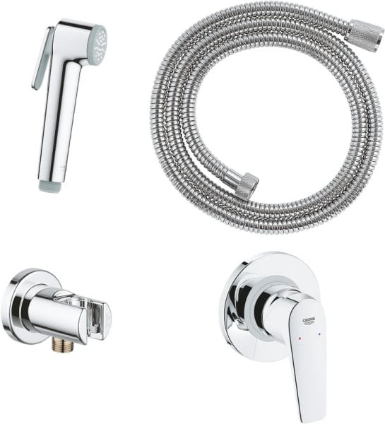 Гигиенический душ Grohe BauFlow 29328000 со смесителем, С ВНУТРЕННЕЙ ЧАСТЬЮ, хром
