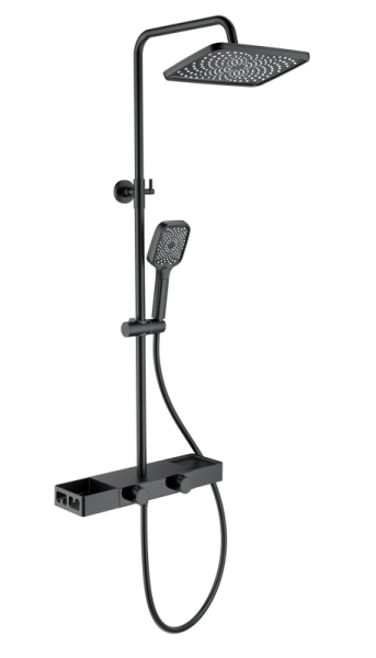 Душевая стойка Wonzon & Woghand Shelf WW-B3552-MB, матовая черная