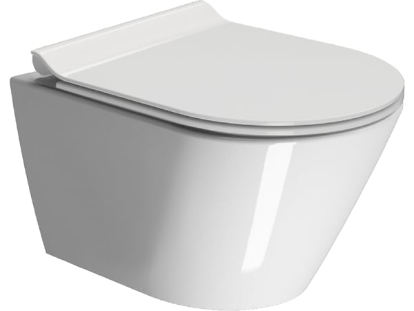 Унитаз подвесной GSI Kube X 9416, с микролифтом, белый глянец
