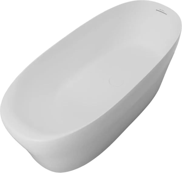 Ванна из искусственного камня Allen Brau Krion Neo XL 180x80 см, отдельностоящая, матовая белая, ова