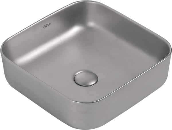 Накладная раковина Abber Rechteck AC2211MS матовое серебро