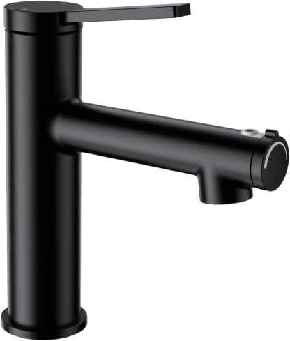 Смеситель для раковины Wonzon & Woghand WW-H1017-MB черный матовый, с функцией полоскания рта