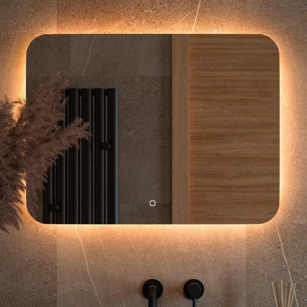 Зеркало Defesto Opti DF 2817SH 80х60 с LED-подсветкой, 3000К, сенсорный выключатель