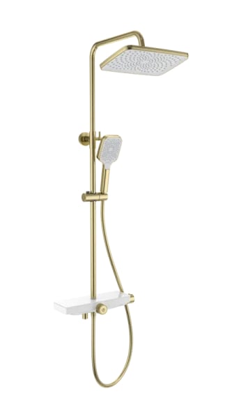 Душевая стойка Wonzon & Woghand ThermoKlick WW-B3098-A-BG, брашированное золото