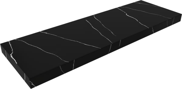 Столешница в ванную под раковину Armadi Art Flat Nero Marquina 140 с кронштейнами