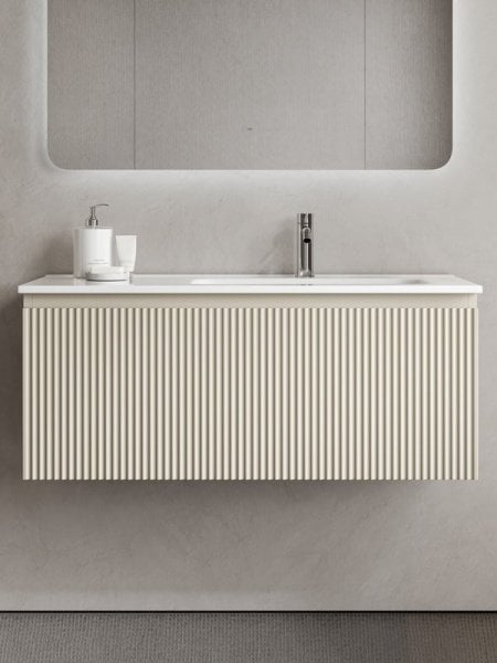 Тумба под раковину Sancos Snob R 1.0 100 подвесная Beige soft (капучино), SNR1.0100RCE