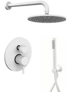 Душевой комплект Paffoni Light KITLIG018BO, С ВНУТРЕННЕЙ ЧАСТЬЮ, белый матовый