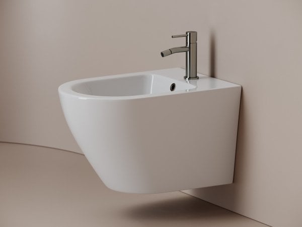 Биде подвесное Ceramicanova Whirl CN11008 белый