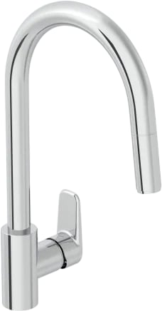 Смеситель для кухни VitrA Flow Soft A43445EXP с выдвижным изливом, хром