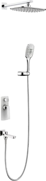 Душевой комплект Timo Helmi SX-4099/00-16SM, С ВНУТРЕННЕЙ ЧАСТЬЮ, хром-белый