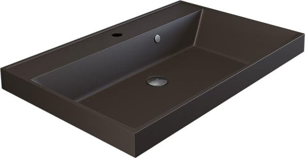 Мебельная раковина Uperwood Classic Quartz 291030021 70 см, матовая коричневая, трюфель