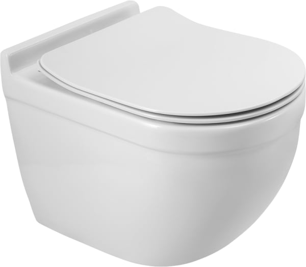 Унитаз подвесной BelBagno Senso-R BB017CH-TOR BB2034SC с микролифтом, безободковый, белый