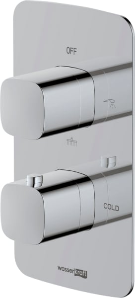 Термостатический смеситель встраиваемый Wasserkraft Naab 8644 Thermo С ВНУТРЕННЕЙ ЧАСТЬЮ