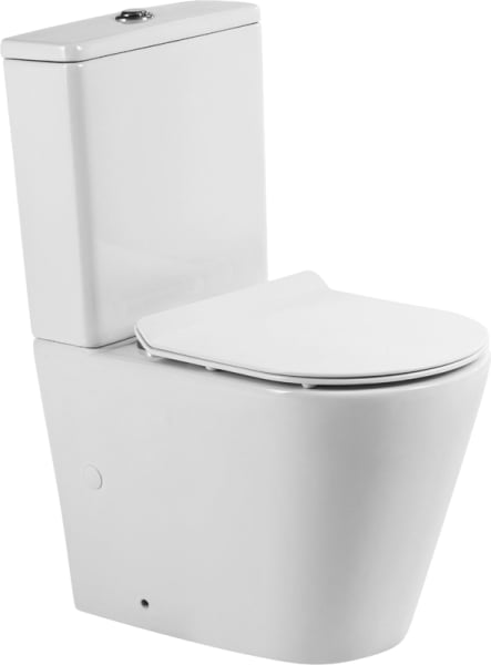 Унитаз-компакт напольный BelBagno Flay-r BB2149CP-TOR BB2111SC с микролифтом, безободковый, белый