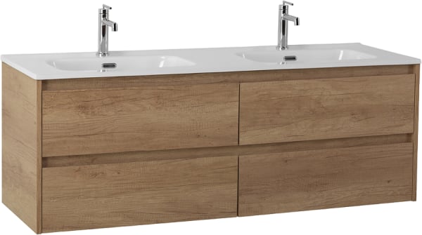 Тумба под раковину без столешницы BelBagno Kraft 140 4 ящика, для двоих, rovere nebrasca nature