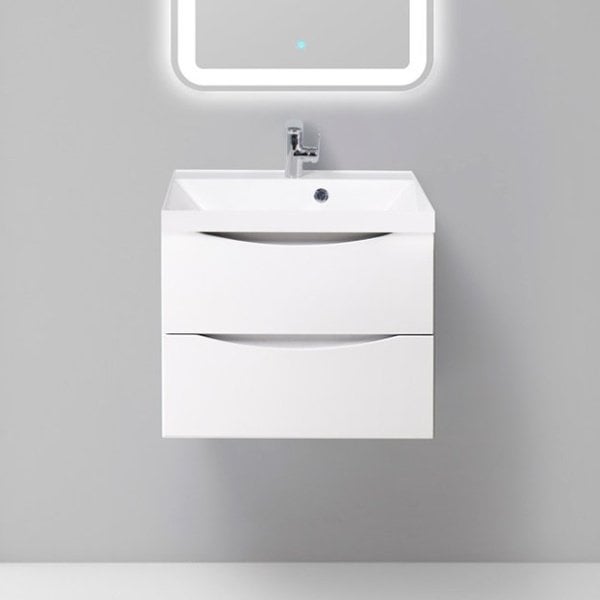 Тумба под раковину без столешницы BelBagno Marino 60 bianco lucido, подвесная