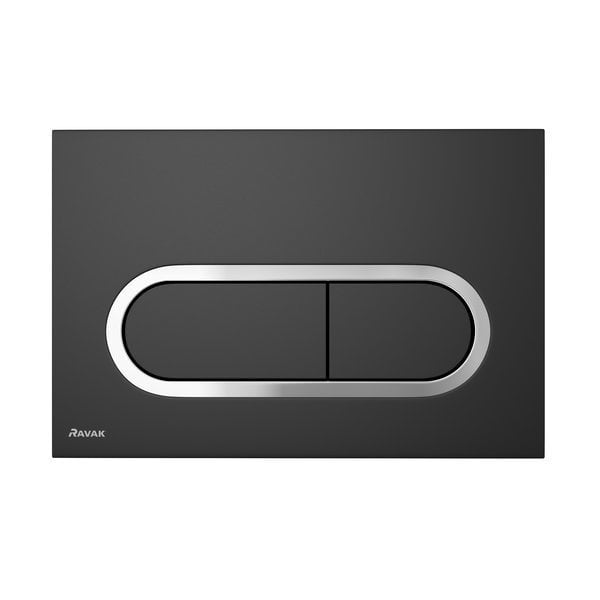 Кнопка смыва для инсталляции Ravak Chrome X01797 нержавеющая сталь, цвет черный